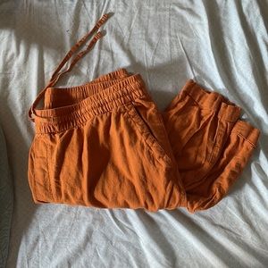 Orange linen pants XL